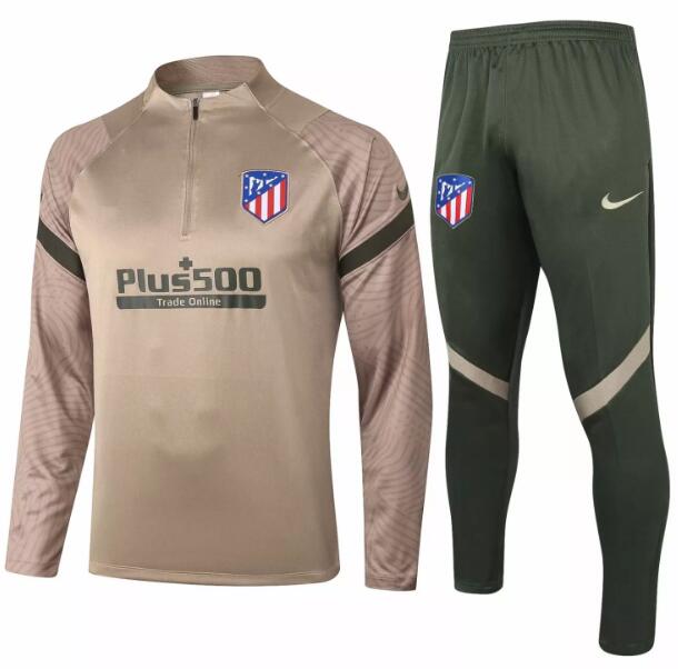 Atletico Madrid Khaki Training Suits Sweatshirt with Trousers 2020/21